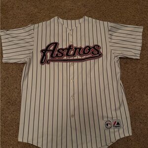 Houston Astros Lance Berkman Vintage Pinstripe Jersey